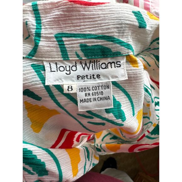 Lloyd Williams petite, cherry shirt, with yellow markings, size 8, 100% cotton - Picture 6 of 6